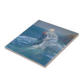CARREAU TILE CÉRAMIQUE : LE MERMAID : E. PYLE : 1910 (Côté)