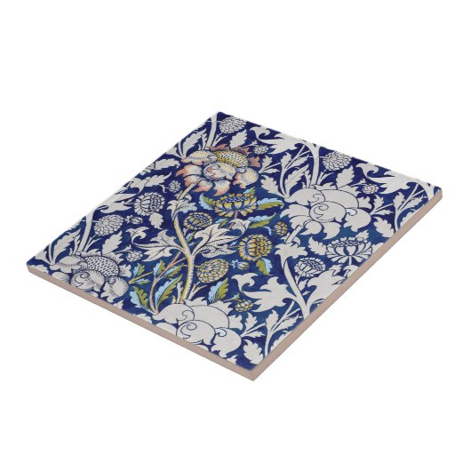 CARREAU TILE CÉRAMIQUE : WILLIAM MORRIS : COULEUR D'EAU 18 (Côté)