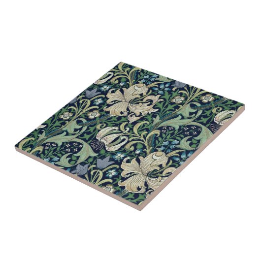 CARREAU TILE CÉRAMIQUE ; WILLIAM MORRIS : HONEYSUCKLE (Côté)
