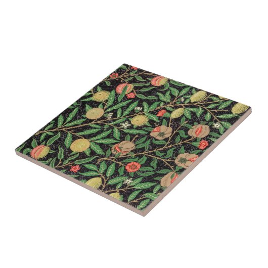 CARREAU TILE CÉRAMIQUE ; WILLIAM MORRIS : POMEGRANATE (Côté)