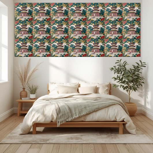 Carreau Tile d'art murale Chinoiserie