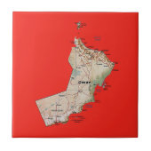 Carreau Tile de carte d'Oman (Devant)