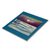 Carreau Tile de coucher de soleil en hiver (Côté)