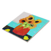 Carreau Tile de cuisine en céramique tournesol (Côté)