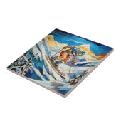 Carreau Tile de ski alpin (Côté)