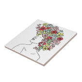 Carreau Tile de tête de fleur Lulu (Côté)