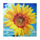 Carreau Tile de tournesol en céramique (Devant)