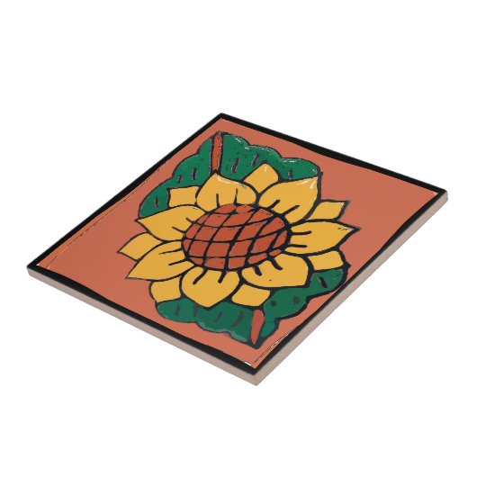 Carreau Tile de tournesol mexicaine (Côté)