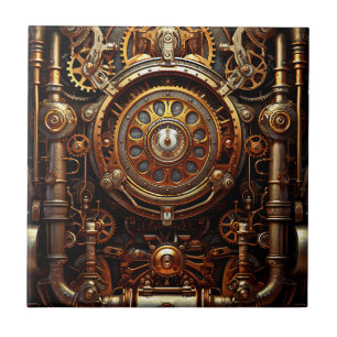 Carreau Tile en céramique Steampunk Art