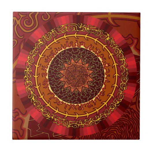 Carreau Tile Mandala Fire (Devant)