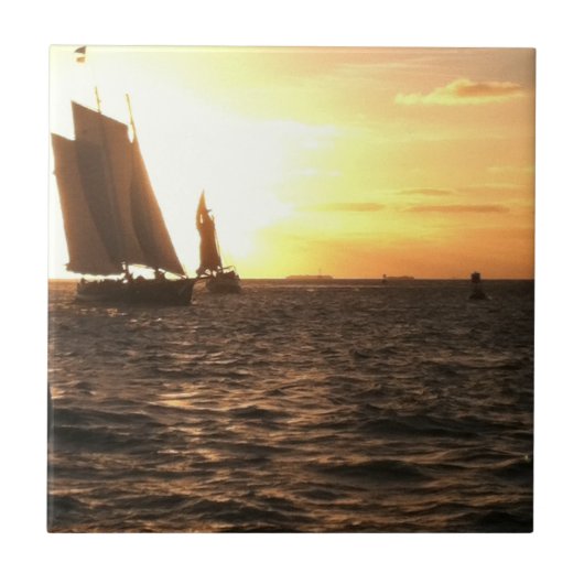 Carreau Tile photo Key West Sunset (Devant)