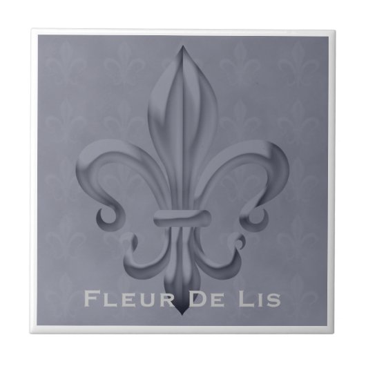 Carreau Tile traditionnelle Fleur De Lis (Devant)