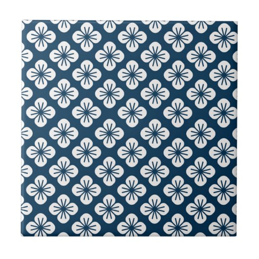 Carreau Tile Trivet-Fleurs (Devant)