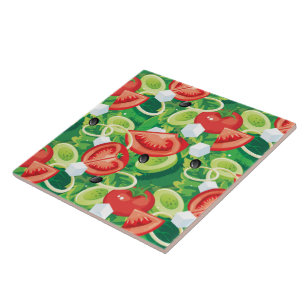 Carreau Tile Trivet-Légumes
