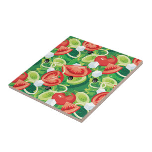 Carreau Tile Trivet-Légumes