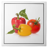 Carreau Tile Trivet-Légumes (Devant)