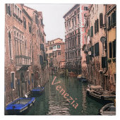 CARREAU TILE/TRIVET/SCÈNE CANAL VÉNÉTIEN (Devant)