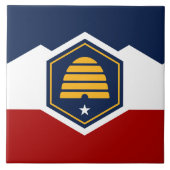 Carreau Tile with flag of Utah State, USA (Devant)