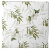 Carreau Timeless Sage Olive Watercolor Chic  (Devant)