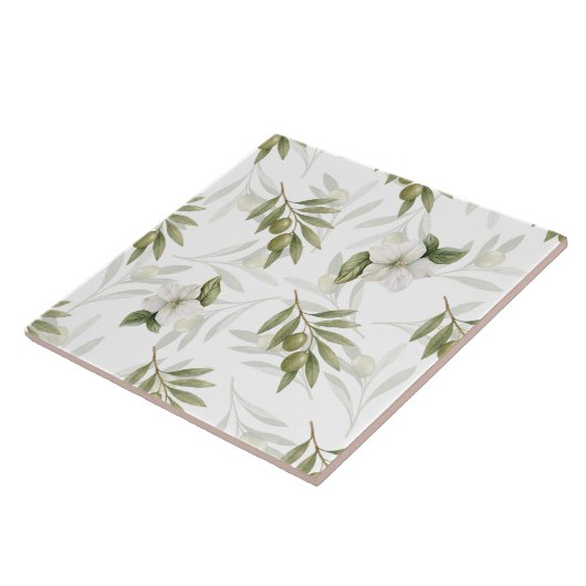 Carreau Timeless Sage Olive Watercolor Chic  (Côté)