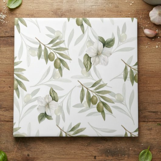 Carreau Timeless Sage Olive Watercolor Chic 