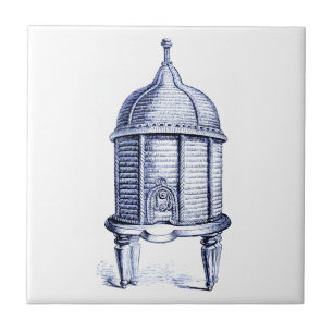 Carreau Tinte bleue de la ruche vintage