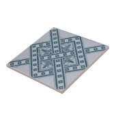 Carreau Tissage croisé et gris bleu Carrés (Côté)