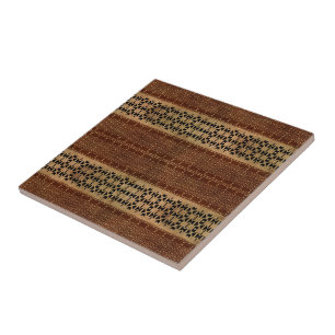 Carreau Tissu Brown Tribal Riche