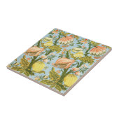 Carreau Tissu damassé de fleurs et de fruits baroque class (Côté)