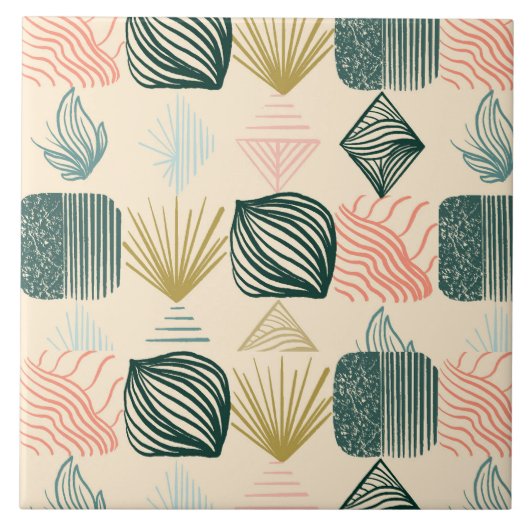 Carreau Tissu de moisissure tribale des Caraïbes gras : cr (Devant)