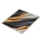 Carreau Tissu en soie dorée et noire sans couture (Côté)