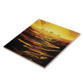 Carreau Titan la plus grande lune de la planète Saturne (Côté)