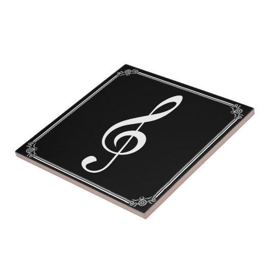 CARREAU TITRE CÉRAMIQUE CLEF-TILE TREBLE (Côté)