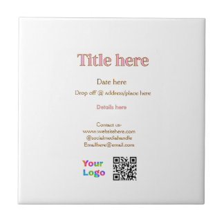 Carreau titre scanner QR contact logo ici lieu date entrep