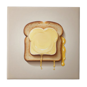 Carreau Toast avec beurre qui fond