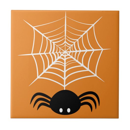 Carreau Toile d'araignée Halloween (Devant)