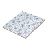 Carreau Toile de Jouy Florale Bleue (Côté)