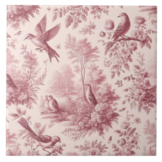 Carreau Toile rose Vintage (Devant)