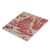 Carreau Toile vintage de Jouy pittoresque (Côté)