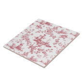 Carreau Toile vintage Florale de Jouy-Pink (Côté)