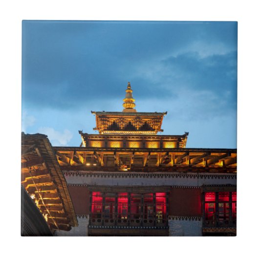 Carreau Toit bouddhiste Dzong (Devant)