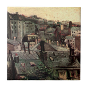 Carreau Toits et arrières de maisons de Vincent van Gogh