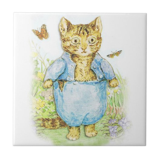 Carreau Tom Kitten dans son costume bleu de Beatrix Potter (Devant)