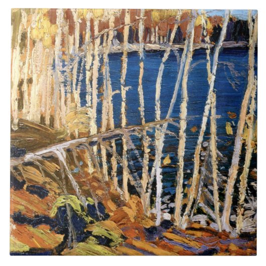 Carreau Tom Thomson peint, Blue Lake, (Devant)
