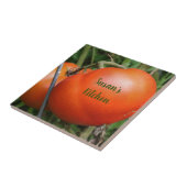 Carreau Tomates du jardin rouge personnalisées (Côté)