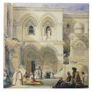 Carreau Tombe sainte, à Jérusalem (litho de couleur)