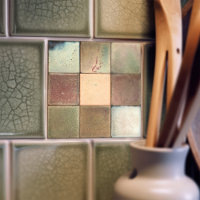 Tonalité Terre marbrée en mosaïque Ensemble de 9 C