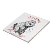 Carreau Tonnerre_Cove d'animal de marmotte cuite (Côté)