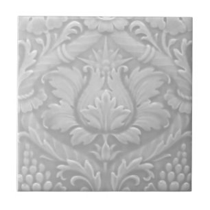 Carreau Tons de gris Faux Relief Repro Victorian