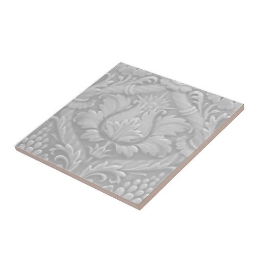 Carreau Tons de gris Faux Relief Repro Victorian (Côté)